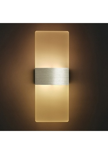 Novahub Akrilik Led Piyano Tuşu Duvar Lambası - Gümüş, Sıcak Beyaz - 101x55x71mm Yatak Odası, Otel Dekorasyonu Diğer