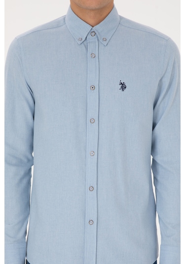 U.s. Polo Assn. Erkek Açık Mavi Gömlek Basic 50316721-vr003 Acık Mavı