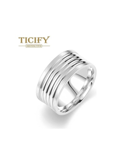 Gümüş Yeni Ürünler Ve Titanyum Çelik Erkek Yüzüğü Eğlence İş Rüzgar Yüzüğü Avrupa Ve Amerikan El Aksesuarlarının Geniş Versiyonu 12 Gümüş
