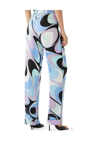 Pucci Şık Ipek Twill Pantolon Çok Renkli