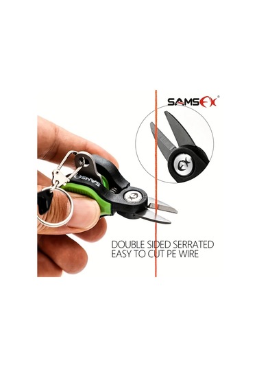 Elmpaly Mini Paslanmaz Çelik Balıkçılık Seti Kırmızı 1 Makas Ve 1 Misina Saklayıcı Pil Yok