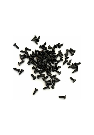 50 Adet 6,5 Mm Mini Ahşap Menteşe Kilit Hobi Vidası Siyah