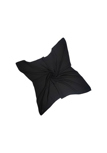 Mim Eşarp Mısırlı Eşarpları Aerobin Jazz Caz Eşarp 140x140 Cm Siyah