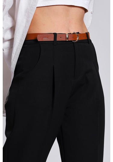 Fast Perry Kemerli Pantolon - Siyah