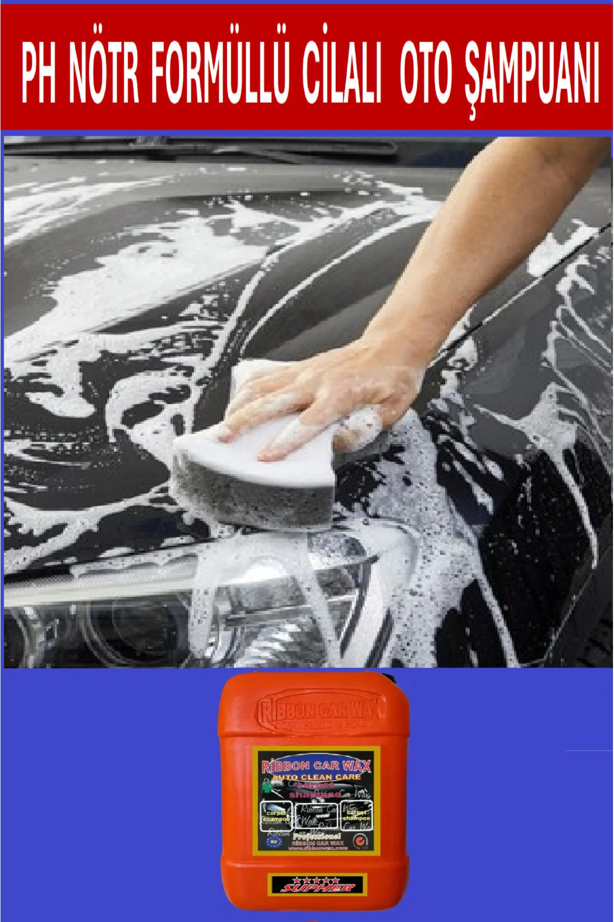 Carpet Shampoo Ph Nötr Formüllü Cilalı Oto Şampuanı 5 Kg