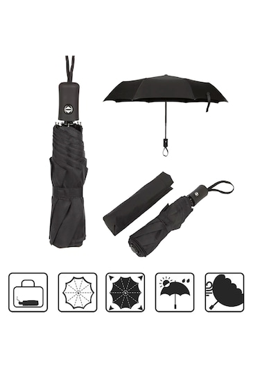 Microcase Unisex Rüzgarda Kırılmayan Su Geçirmez Şemsiye 8 Telli Al4662