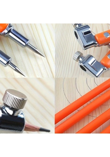 Honeybeeshop Profesyonel 40x150mm Ayarlanabilir Ahşap İşçiliği Kalem Pusulası Marangozluk Ve Çizim İçin Metal Çizgi İşaretleyici Ölçer