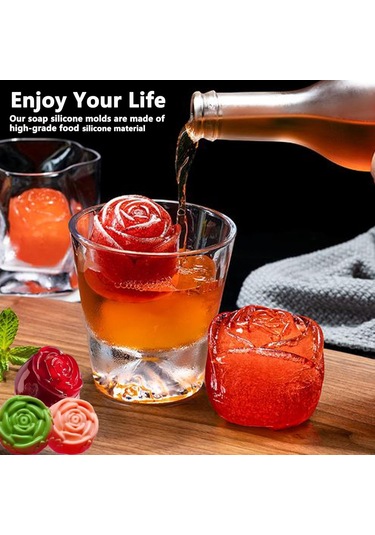 Springsun 3'lü Gıda Kalitesi Silikon Kalıp Seti - Çiçek Şekilli, El Yapımı Sabun, Kek, Çikolata Ve Kurabiye İçin - Anti Yapışkan, Isı Dayanıklı -40 C/+230 C Pembe