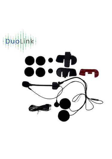 DuoLink X06 Pro İnterkom Bluetooth 6 Kişi Grup Motosiklet Kulaklık Müzik Paylaşımı Kask Intercom Sesli Yanıt