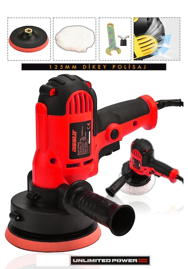 Assur ASR403 Elektrikli Dikey Polisaj Zımpara Makinesi Kırmızı