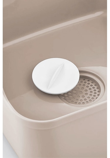 Pratik Lavabo Süzgeci 9 Lt / Koyu Krem Krem