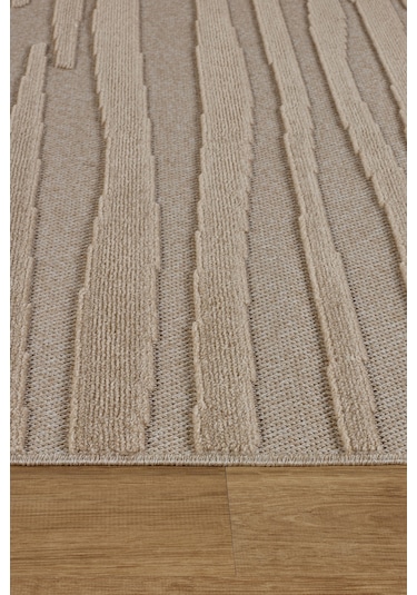 Kaşmir Halı Iskandinav Frode Beige 100X300 CM Salon Mutfak Halısı Yolluk Kilim