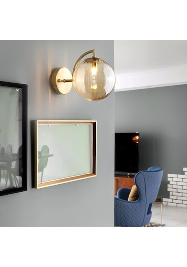 Agoodshop Koyu Yeşil Dövülmüş Cam Duvar Lambası Oturma Odası Yatak Odası Balkon Ayna Ön Yatım Lambası Piri Ahşap