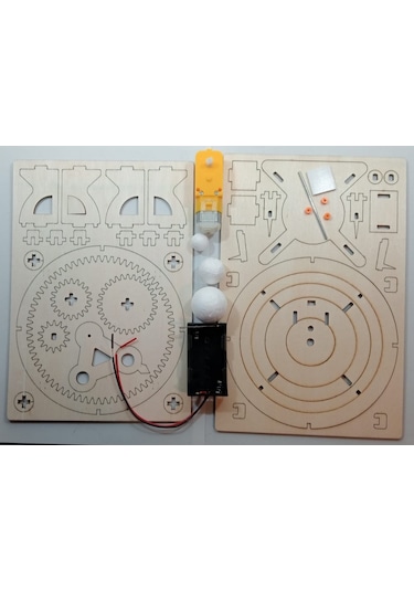 ECE 3 Küre Güneş Dünya Ay Modeli Öğrenci Modeli Boya Seti İle Demonte