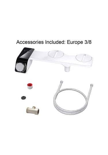 Bide Ultra İnce Tuvalet Çift Nozul Spiral Ayarlanabilir Hortumlu, C