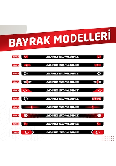 2 Adet Kişiye Özel Isimli Plakalık 552942387