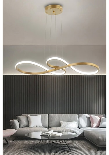 Yol Modern Sarkıt Mutfak, Balkon Led Avize - Kumandalı / Gold Eskitme GOLD ESKİTME