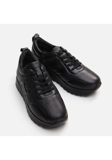 Hotiç Hakiki Deri Siyah Kadın Spor Ayakkabı 01ayh294640a100 Siyah