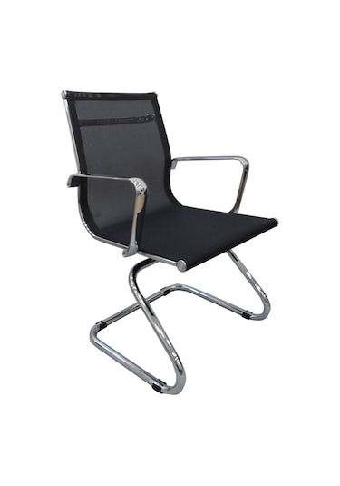 Uzayofismobilyaları Uzay Ofis Line Fileli Misafir Koltuğu U Ayak -Siyah