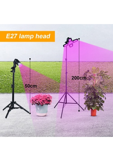 Reedark Fotoğrafçılık Ve Canlı Yayın Işıklandırma Aydınlatma Tripod Stantı - E27 Ampul Ucu, 50/200cm Seçenekli Siyah