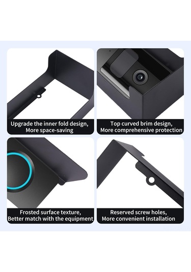 Yaozixa Metal Kapaklı Hava Ve Suya Dayanıklı Zil Çerçeve Seti - 2 Adet 14.5x8.7x5.5 Cm Siyah