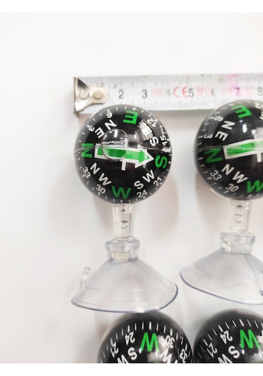 Araç Içi Vantuzlu Siyah 38 Mm Büyük Boy 6 Lı Pusula Seti