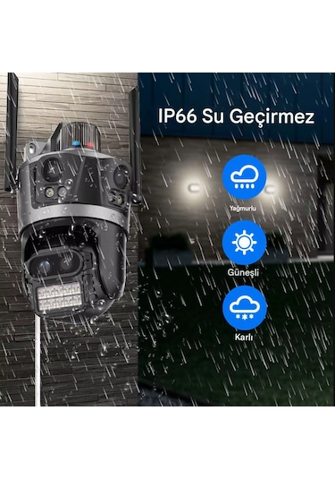 8k Wifi 16mp Dört Ekran Güvenlik Kamerası Cctv Ip