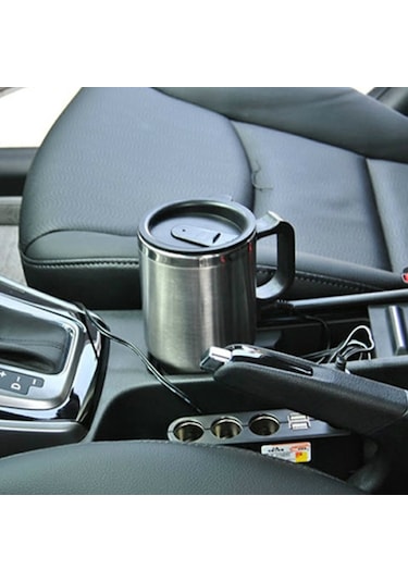 Sones Paslanmaz Çelik Elektrikli Akıllı Kupa 12 V Araba Elektrikli Su Isıtıcısı Isıtmalı Kupa Fincanı Şarj Kupa & Bardak 52819110