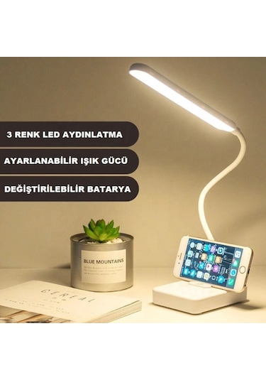 Ledli Dokunmatik Masa Lambası 3 Kademeli Akrobat Şarjlı Ve Usb Ma