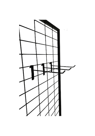 10 Adet 20 Cm Siyah Tel Pano Kancası, Aksesuar Kancası Siyah