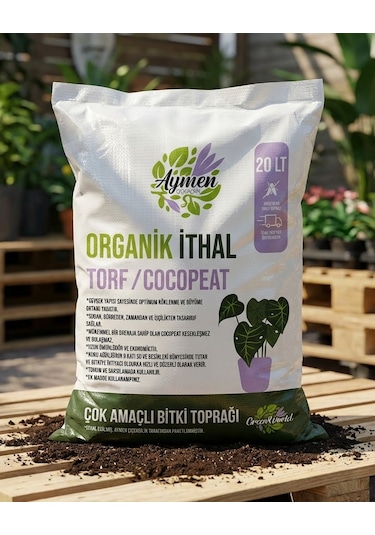 20 Litre Organik İthal Çok Amaçlı Bitki Toprağı - Çiçek, Sebze