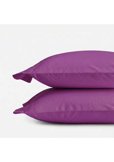 Prime Sleeks %100 Pamuk Yastık Kılıfı 2 Adet - Mor - 50x70cm Mor