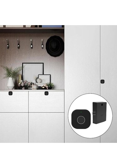 Fastbuy Parmak İzi Kilitli Ahşap Çekmece Dolap Ahşap Kutu Suntek