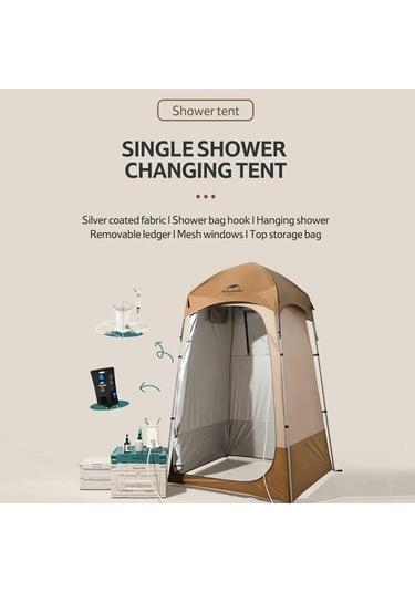 Naturehike Duş Tuvalet Ve Giyinme Çadırı Bej