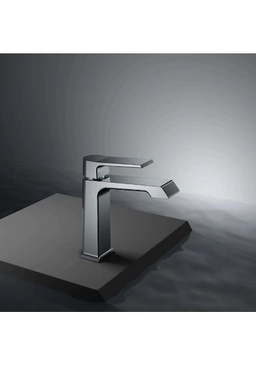 Creavit SK1500GR Stark Lavabo Bataryası Metalik Gri