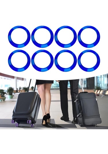 Suntek 8 Adet Bagaj Jant Kapakları Çizikleri Önler Bavul Mavi Mavi