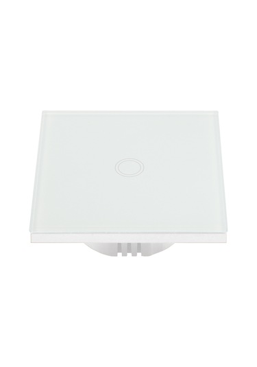 Mufunye 86 Tipi Cam Panelli Ev Duvar Lambası: Akıllı Dokunmatik Anahtar + 433mhz Kablosuz Uzaktan Kumanda, 110-240v Beyaz Tekli Kontrol