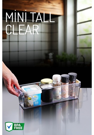Mini Tall Clear Buzdolabı & Dolap Içi Düzenleyici Organizer Şeffaf