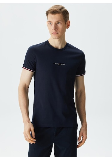 Tommyhilfiger Sıfır Yaka T-shirt Regular Fit Lacivert