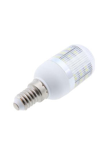 Fortunelane E14 2.5w 48 Led 3528 Smd Mısır Tipi Ampul, 360 Derece Işık, Beyaz, 110v, Tasarruflu, Plastik Kasa Beyaz