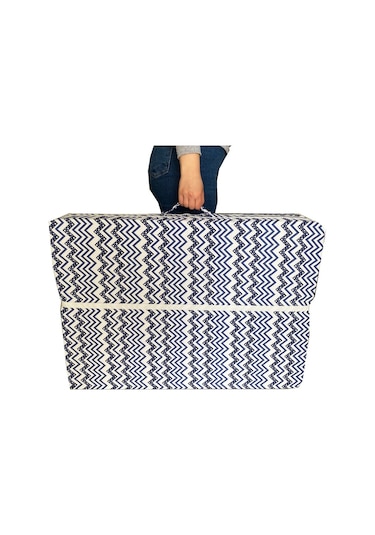 Viphomeconceptltd Katlanır Yatak Yer Yatağı Sünger Tek Kişilik 80X180 Lacivrtzikzak