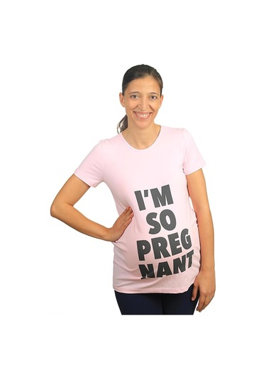 Mummy's Baby Hamile Tişört Pregnant Pembe 8034