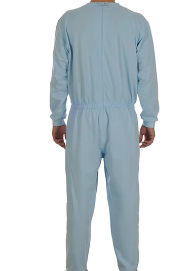 Caretex Sırt ve Bacak Fermuarlı Hasta Bakım Tulumu Mavi