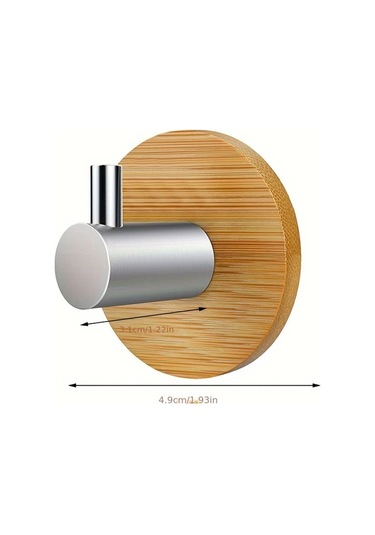 Xuweiwei Siyah 1 Adet Bambu Duvar Kancası - Mutfak Ve Banyo Havlu Askısı, Minimalist Tasarım Siyah