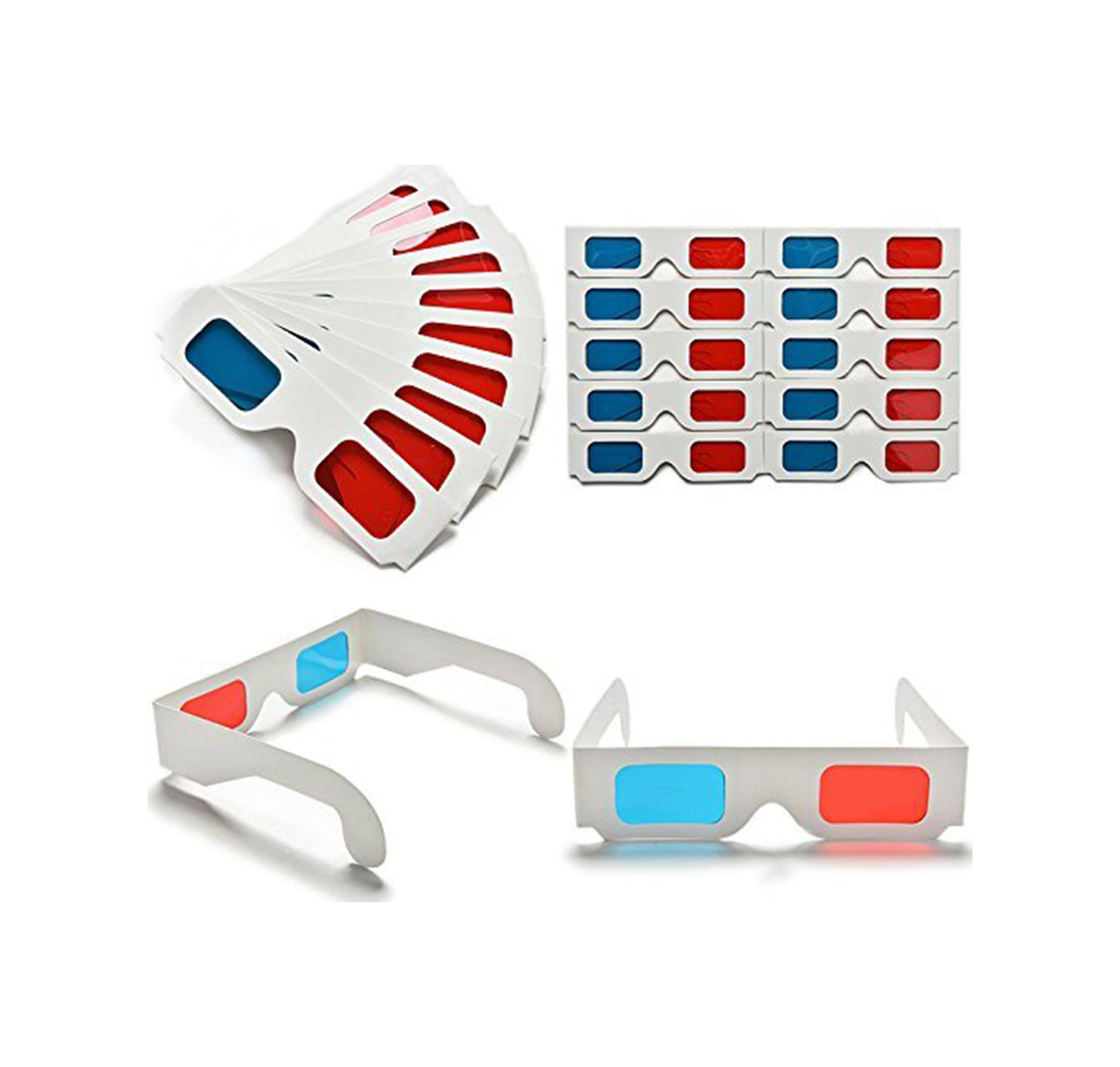Youtek 100 Adet Kırmızı-mavi Anaglif 3d Görüntüleme Karton Gözlükleri: Sinema, Ev Ve Projeksiyon Odaları İçin Taşınabilir Katlanabilir Diğer