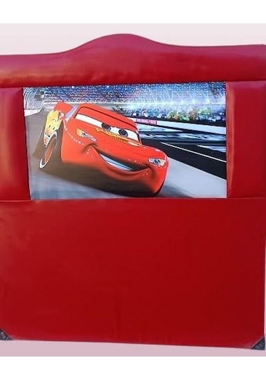 Dk Arabalar Model Suni Deri Tek Kişilik Başlık Kırmızı 100 CM