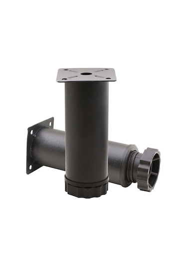 4 Adet Mobilya Ayağı Metal 20 Cm Ayarlı 42 Mm Mat Siyah Ayak