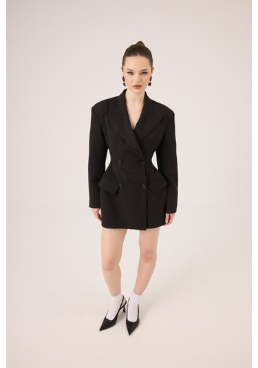 Holly Lolly Belden Oturmalı Galina Blazer Ceket Siyah