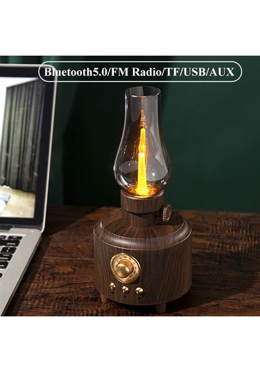 Geeksen C210 Pembe Klasik Makyajlı Fener, Bluetooth Hoparlör, Led Işık, Uyku Ses Makinesi, Taşınabilir Dış Mekan Kamp Cihazı