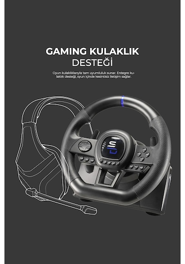 Subsonic Sv-650 Ps3/ps4/pc/xboxone/xbox360 Direksiyon Seti